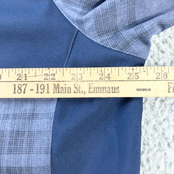 G III Atlanta Braves Sweater Mens Large Blue Plaid 1/2 Zip Pullover Logo - Picture 5 of 7